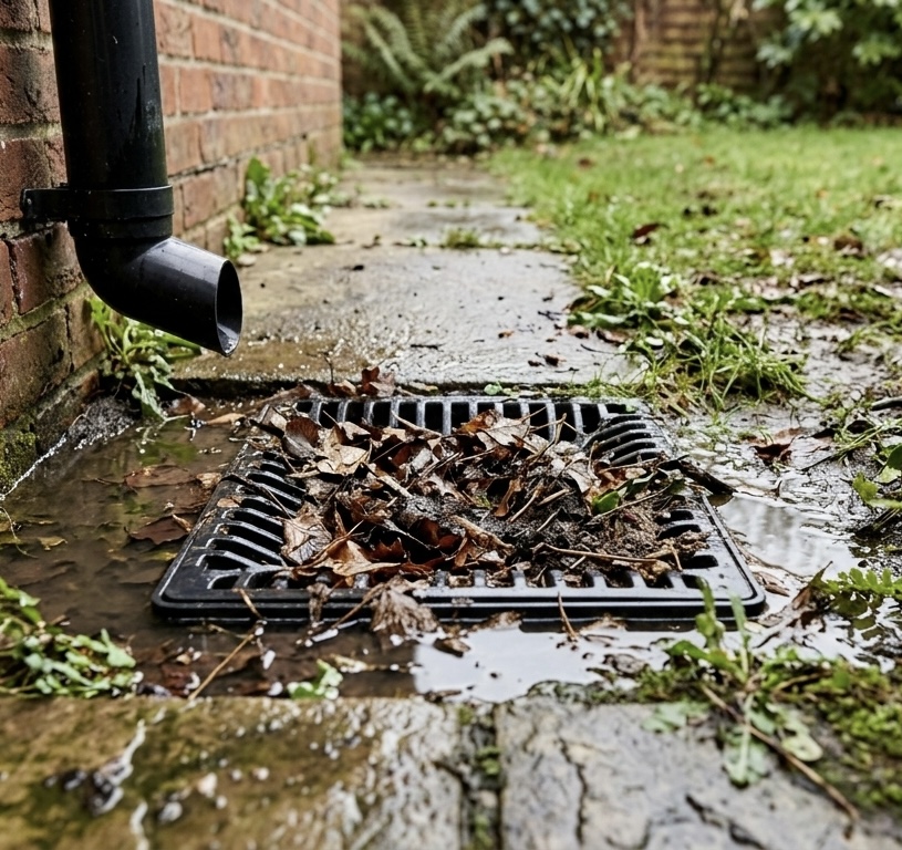 Outside Drain Blockage in Huntingdon